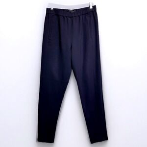 Theory Modern Crepe Trousers Pants Navy‎ Blue Elastic Waist Size S office